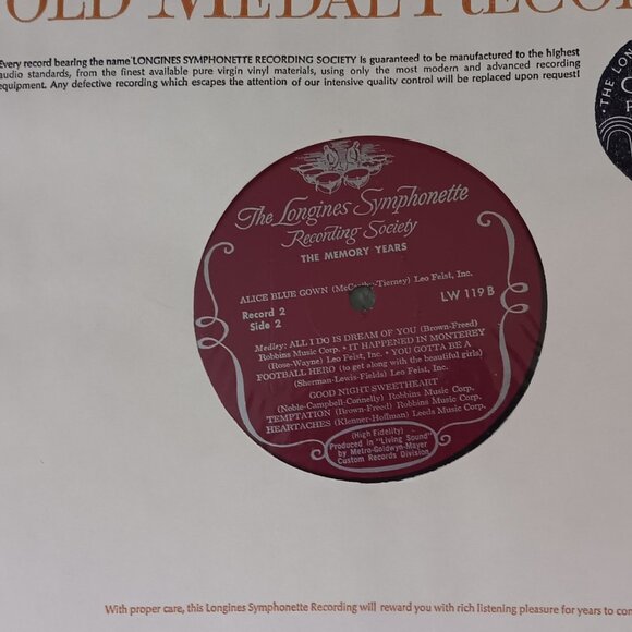 The Longines Symphonette - 6 LP Set - The Memory Years - 1925-1960 - Circa 1964 - Picture 4 of 8